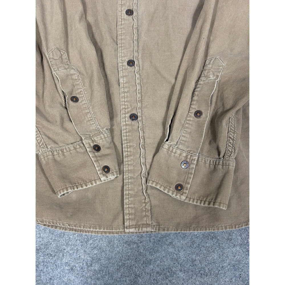 American Eagle Outfitters Mens XL Vintage Slim Fit Corduroy Western Shirt Tan - Picture 4 of 10
